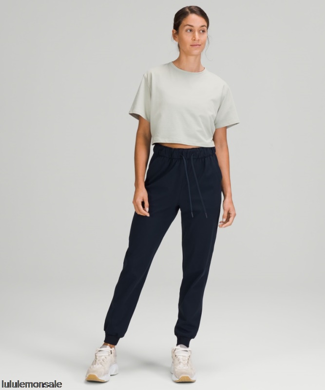 Lululemon Damen DELULU218 | True Navy Stretch-Jogginghose Mit Hohem Bund In Voller Länge
